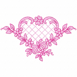 Hearts Embroidery Design 6